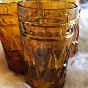 3- Vintage amber Indian glasses